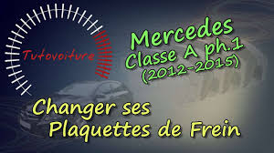 Changer Ses Plaquettes Frein Mercedes Classe A Youtube