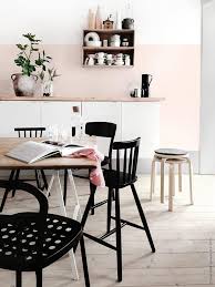 Pair it with black, grey, or with concrete, and suddenly you'll have an edgy, industrial or masculine looking scheme. Pink Kitchens Door Sixteen Pink Dining Rooms Pink Kitchen Walls Dining Room Decor