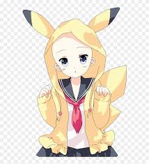 Cool boy in a hoodie with coffee and chocolate cookie. View Collection Cute Anime Girl With Pikachu Hoodie Free Transparent Png Clipart Images Download