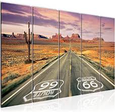 Beispielsweise können sie größe und format auswählen. Bild Route 66 Grand Canyon Kunstdruck Vlies Leinwandbild Wanddekoration Wohnzimmer Amazon De