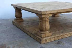 This coffe table is suitable for your you can go with larger wood coffee tables are usually at least 2' wide and over 4' in length and stunning in nature. Postobello Large Turned Leg Coffee Table Built In Reclaimed Wood Coffee Tables Handcrafted From Reclaimed Timbers Recycled From Old Buildi Mortise Tenon