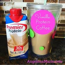 Happy Healthy Balanced Vanilla Protein Coffee Fuel Your Day Premier Protein Giveaway Protein Drink Recipes Protein Shake Smoothie Protein Coffee