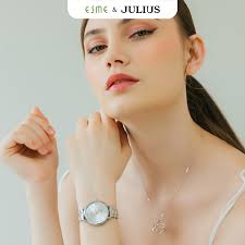 Combo Gift JA-1248A (Silver) Julius + Jewelry ESME ES147AB