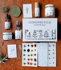 Drenchedfolk Solstice Box Boreal Folk Apothecary Black Currant Seed Oil Geranium Essential Oil Pumpkin Seed Oil