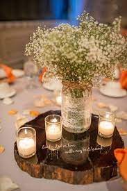 Mason Jar Candles And Lace Perfect For Shabby Chic Wedding Centerpiec Unique Wedding Centerpieces Wedding Centerpieces Mason Jars Rustic Wedding Centerpieces