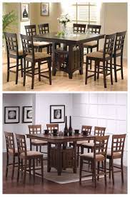 Sleek Counter Height Dining Table And Chair Set Will Be The Perfect Addition To Your Casual Din Dining Room Small Square Dining Tables Indian Dining Room Decor