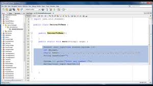 Decimal To Hexa Conversion In Java Youtube