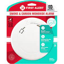 Smoke alarm and carbon monoxide detector 10 year battery wireless alarms. First Alert Fire Smoke Co Carbon Monoxide Detector Alarm 10 Year Yr Battery Home Improvement Home Garden