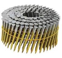 2" x .099 Zenith Bright Screw Shank Wire Coil Nails (15 Degree)