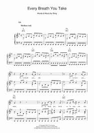 Every Breath You Take Piano Sheet Music Onlinepianist