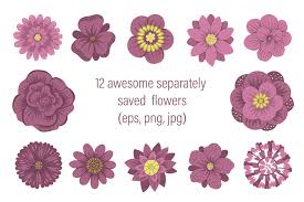 Patterns > knitting block by block. Crazy Florals By Lexi Claus Thehungryjpeg Com