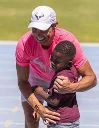 Revés a la línea del argentino. Photos Video Rafael Nadal And Roger Federer Met With Children In Cape Town 8 Fevralya 2020 Rafa Nadal King Of Tennis