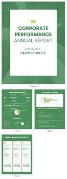 Corporate Annual Report Report Design Template Annual Report Word Template