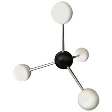 Vintage Ball And Stick Molecular Model Of Methane Vintage Molecular Furniture More