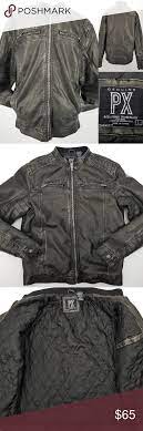 Px Black Theo Moto Vegan Leather Zip Up Jacket L Vegan Leather Jacket Jackets Vegan Leather
