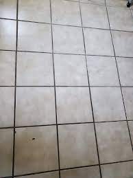 Dirty kitchen corner or floor grout