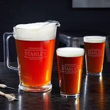 Stanford Custom Beer Glasses Pitcher Gift For Groomsmen Custom Beer Glasses Personalized Beer Pitcher Gifts For Beer Lovers