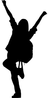 Silhouette Student Happy With Woman Silhouette Drawing Silhouette Art Silhouette