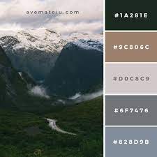 Homer Tunnel Fiordland National Park New Zealand Color Palette 133 Ave Mateiu Rustic Color Palettes Website Color Palette Green Colour Palette