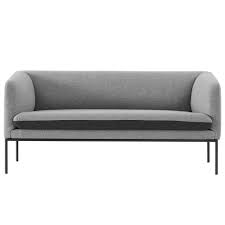 The unique style of the enchanted sofa will be the talk of the room, with its trendy seam detail and slim, gold legs. Ferm Living Couch Turn 2 Seater Gray Wool 160x71x73cm Lefliving Com