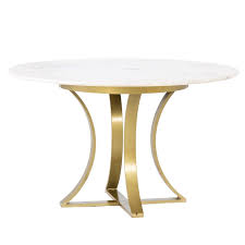Gage White Marble Antique Brass Leg Round Dining Table 48 Dining Table Dining Table Marble Round Dining Table