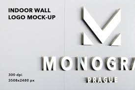 Indoor Wall Logo Mockup Badge 3d Logo Mockup Wall Logo Free Logo Mockup