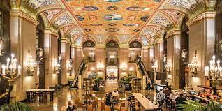 Palmer House Hotel Chicago Illinois Art Deco Hotel Art Deco Hotel Lobby Beautiful Hotels