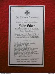 Voir les messages sans réponses. Todesanzeige Ww2 Avis Deces Felix Ecker Soldat Allemand