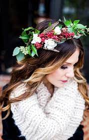 Cranberry Crown For The Holidays Photographer Heather Cherie Via Inspired By This Flower Crown Wedding Floral Crown Wedding Hair Flowers