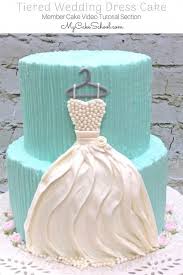 Tiered Buttercream Wedding Dress Cake Video Tutorial By Mycakeschool Com Perfect For Bridal Showers Fro Cake Bridal Wedding Shower Cakes Bridal Shower Cakes