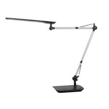 Unbranded 35 In Silver Black Led Desk Lamp With Adjustable Double Arm And Touch Activation Vled1509 The Home Depot