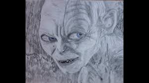Drawing Gollum The Lord Of The Ring The Hobbit Youtube Smeagol pencil drawing | etsy. drawing gollum the lord of the ring