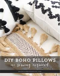 Look no further for some boho bedroom ideas! Diy Boho Pillows No Sew Mountainmodernlife Com