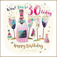 Jewellery is a lovely gift idea to make her 30th birthday special. 30th Birthday Card Female Champagne Strawberry Fizz Talking Pictur Gift Envy