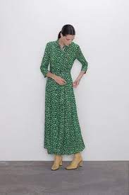 Bild 1 von langes kleid mit print von zara. Zara Lange Kleider Fur Damen Online Kaufen Fashiola Ch