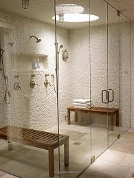 Coastal Modern Removable Benches Seem More Practical Than Expensive Built Ins Wide Doors And No Threshold M Big Bathrooms Bathrooms Remodel Accessible Shower