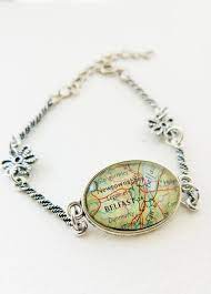 Belfast Northern Ireland Map Bracelet United Kingdom Map Etsy Map Jewelry Antique Silver Silver Plated Bracelet
