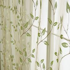 Solid color water proof blind curtain. Decorative Modern Embroidered Green Leaf Windon By Elleweideco 24 99 Home Curtains Curtains Custom Made Curtains