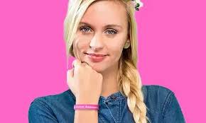 Pink cancer bracelet top