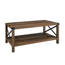 Rustic oak coffee tables uk. Walker Edison Rustic Farmhouse Wood Coffee Table Rustic Oak Bbf40mxctro Best Buy