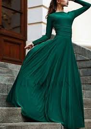 Dark Green Floor Length Long Sleeve Dark Green Prom Dresses Dark Green Bridesmaid Dress Long Sleeve Bridesmaid Dress Green Prom Dress Long