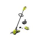 18V ONE  13-inch Cordless Battery String Trimmer Edger with 4 0 Ah Battery and Charg    P20180VNM RYOBI