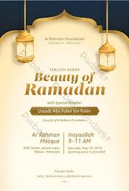 Any size hd (1080p) 4k (2160p). Ramadan Poster Invitation Template With Gold Lantern And Dark Blue Background Psd Free Download Pikbest