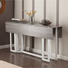 Holly Martin Driness Drop Leaf Table In Grey Bed Bath Beyond Space Saving Dining Table Portable Furniture Drop Leaf Table