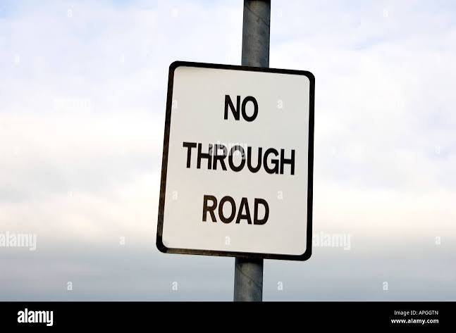 No through road sign hi-res stock photography and images - Alamy