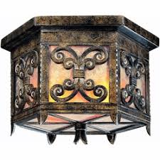These outdoor flush mount lights are typically made with attention to detail and include features like curved lines and intricate motifs like seeded glass inserts. Mediterranean Outdoor Lighting Fixtures Brilliantoutdoors Com
