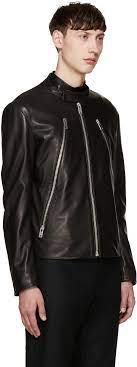 Https Www Ssense Com En Us Men Product Maison Margiela Black Leather Zippered Jacket 1543934 Biker Jacket Style Leather Jacket Jackets