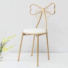 amazon com joybase bow shaped vanity chair iron make up leisure chair bedroom princess chair girls ladies cr stools with backs leisure chair princess chair