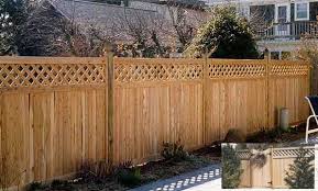 It's a tried look anymore so i've gone to using horizonal 1x4's instead most of the time. Square Lattice Top Decorative Fence Section Academy Fence Company Nj Pa Ny