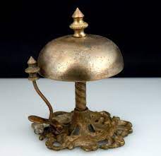 Pin By J K On That Rings A Bell Antique Bell Vintage Hotels Brass Bells